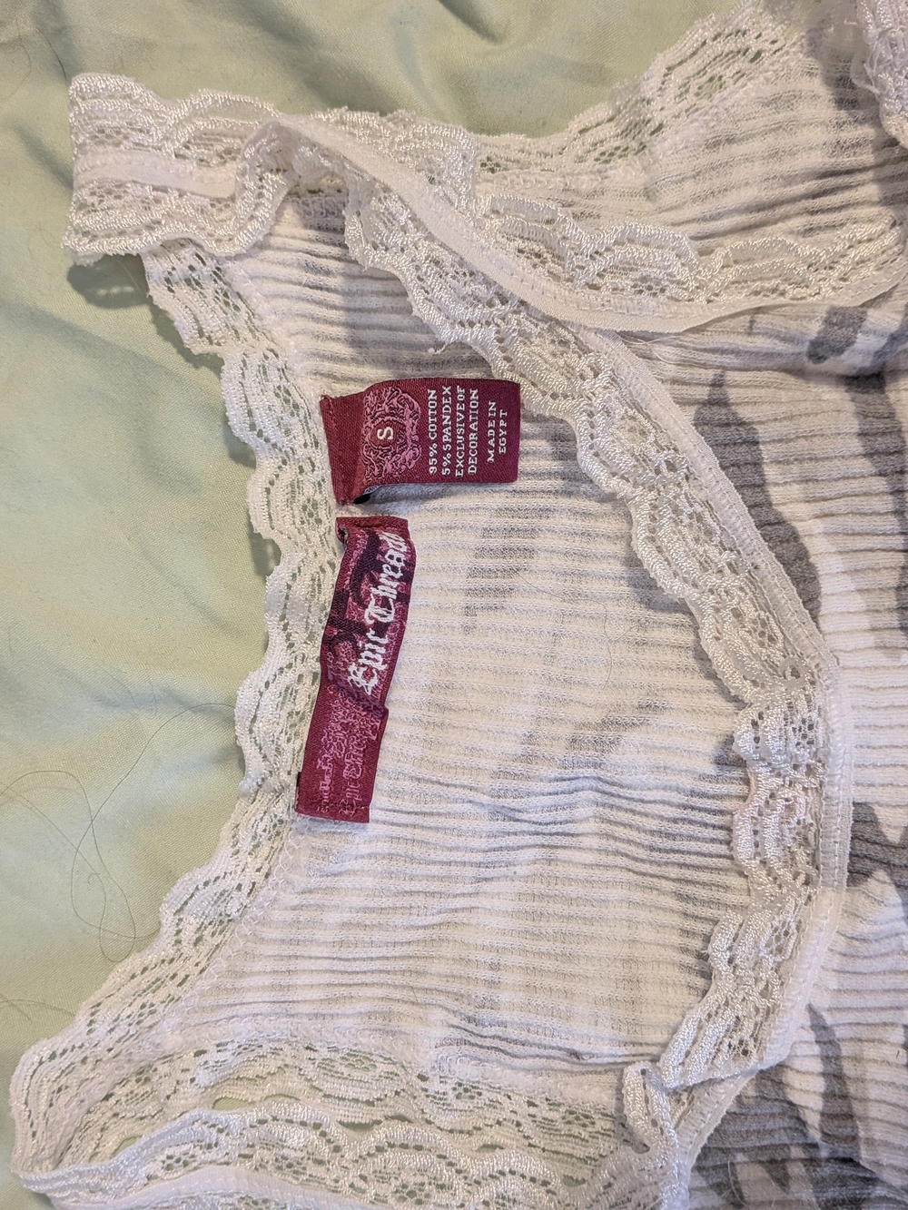 Epic Threads White Lace-Trim Ribbed Tank Top - Picture 2 of 3